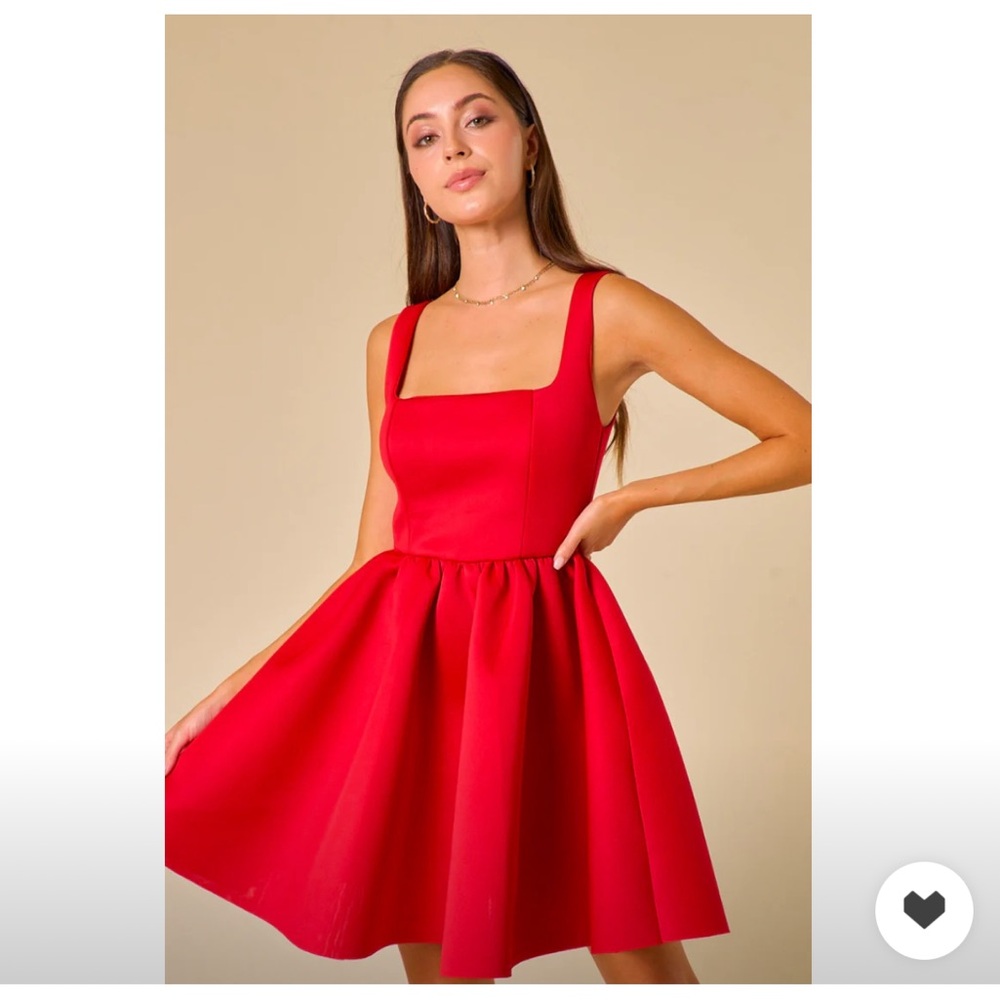 Confête BlueBlush Molly Red Skater Mini Dress - Size small NWOT